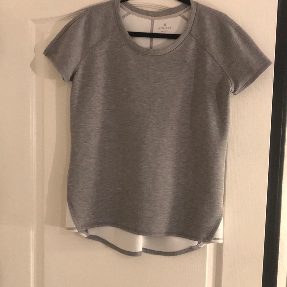 Athleta Grey Warmup Top